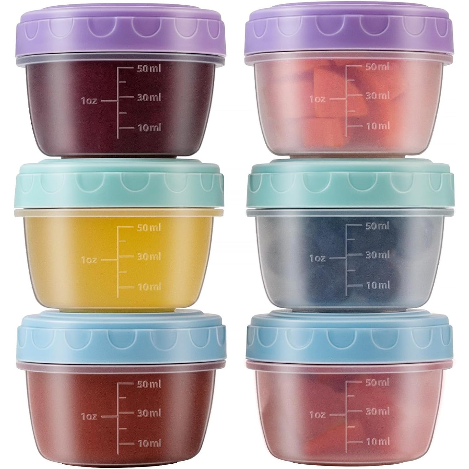 Salad Container Jar - 1-6 Pak 2.7 OZ Wadah Saus