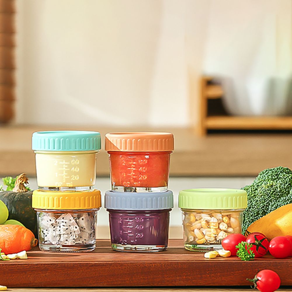 Salad Container Jar - 6 Buah Stoples Kaca Mason Jar