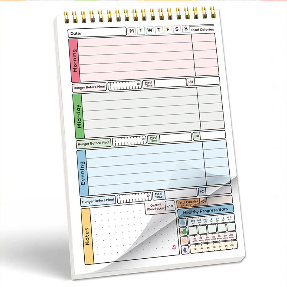 Meal Plan Notepad - Buku Catatan Perencana Kalori Harian A5
