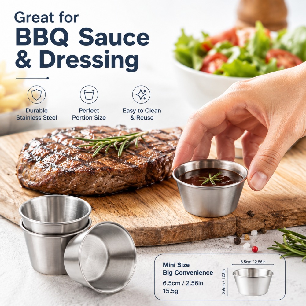 Sauce Dipping Cup - Cangkir Saus Mini dari Baja Anti