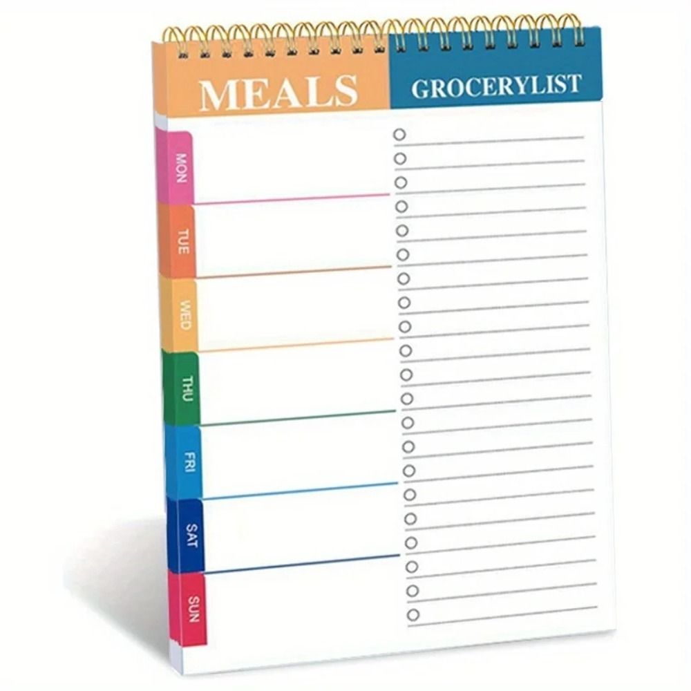 Meal Plan Notepad - Buku Catatan Perencanaan Mingguan Wide To