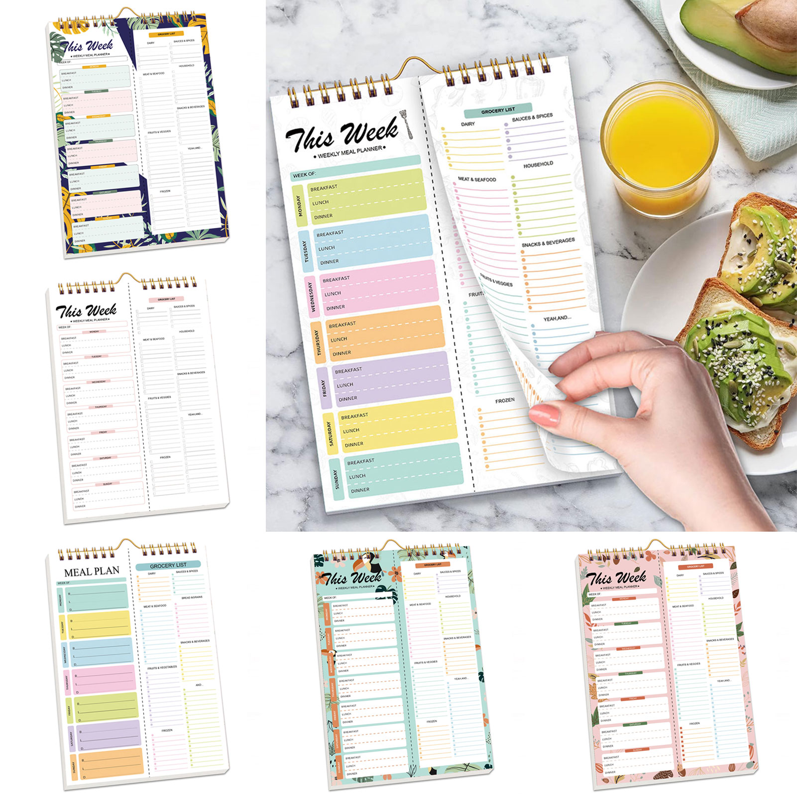 Breakfast Lunch Dinner Weekly  - Meal Plan Notepad ulasan dan harga