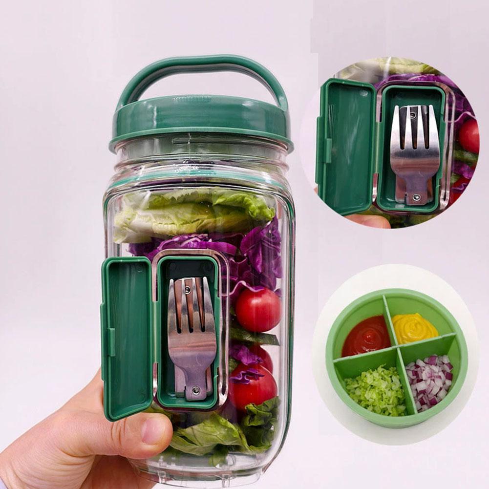 Wadah Salad Portabel dengan Ga - Salad Container Jar ulasan dan harga