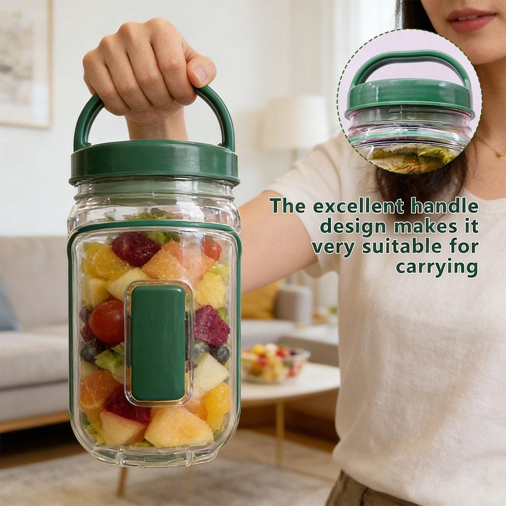 Kotak Salad Plastik Anti Bocor - Salad Container Jar ulasan dan harga