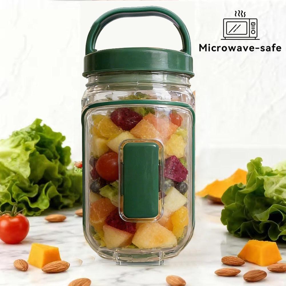 Kotak Salad Plastik Anti Bocor - Salad Container Jar ulasan dan harga