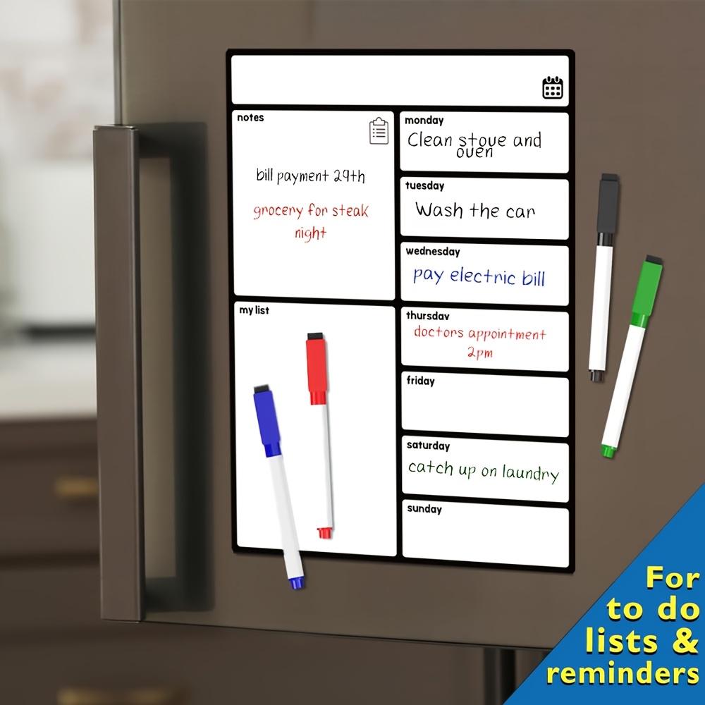 Kalender Kulkas Papan Tulis Ma - Meal Plan Notepad ulasan dan harga