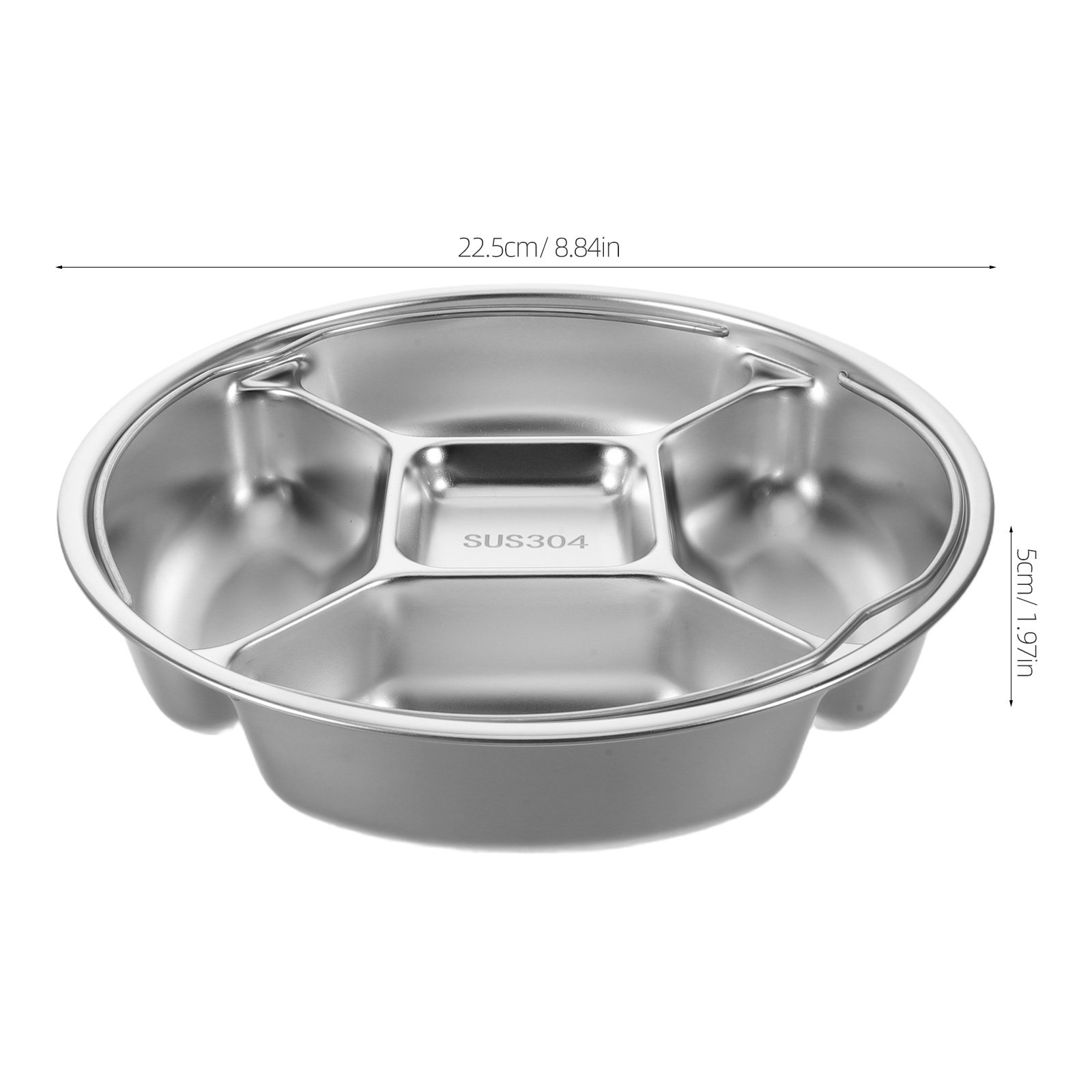 Piring Kontrol Porsi Stainless - Meal Prep Diet ulasan dan harga