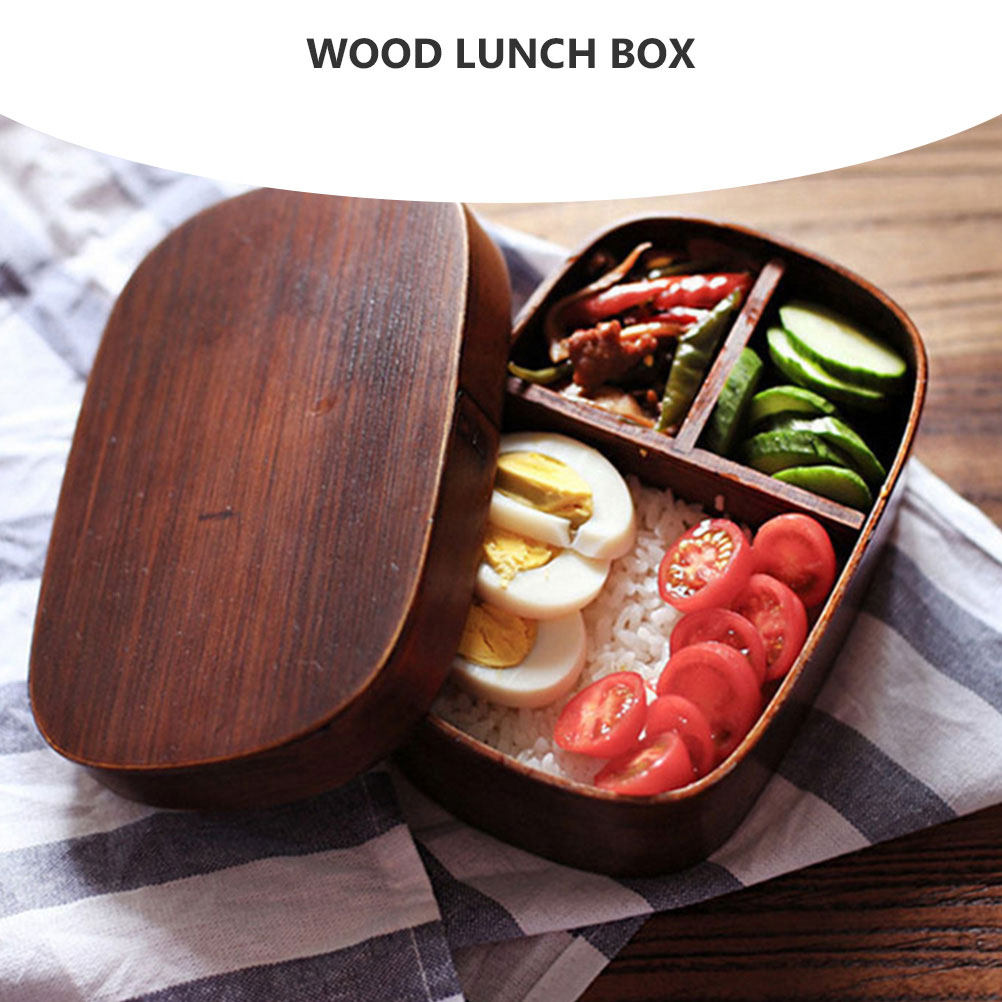 1Pcs Kotak Makan Kayu Gaya Jep - Meal Prep Japanese ulasan dan harga