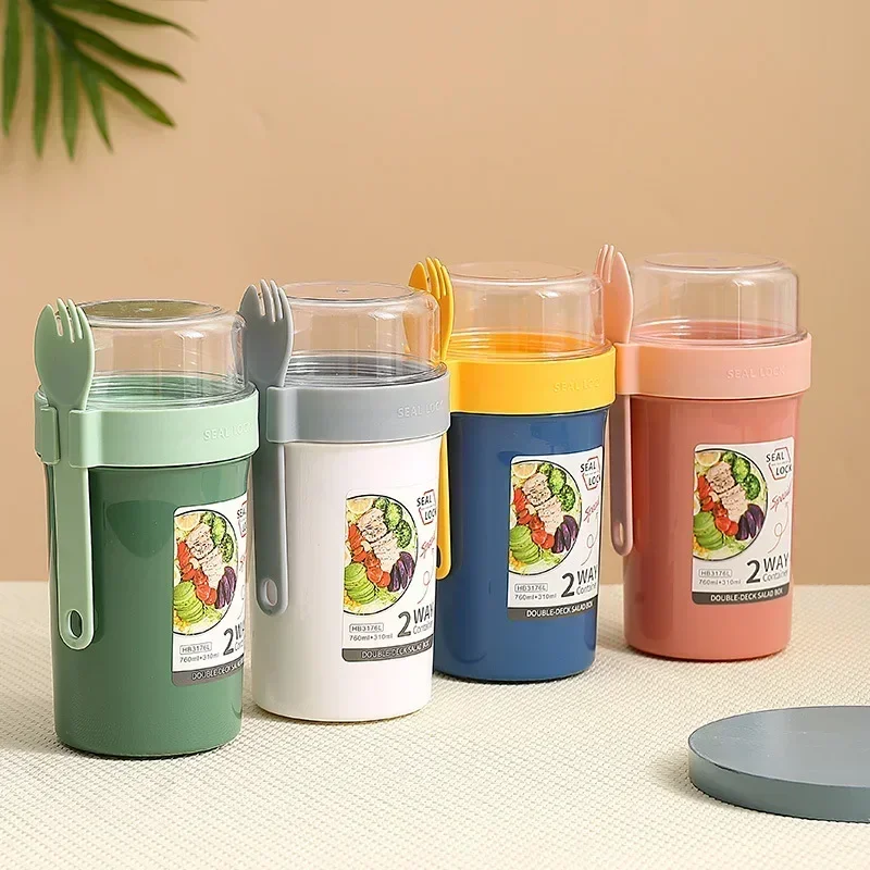 Kotak Makan Siang Bento Salad  - Salad Container Jar ulasan dan harga