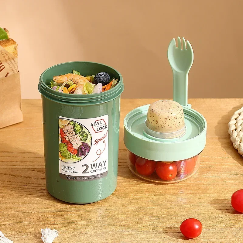 Kotak Makan Siang Bento Salad  - Salad Container Jar ulasan dan harga