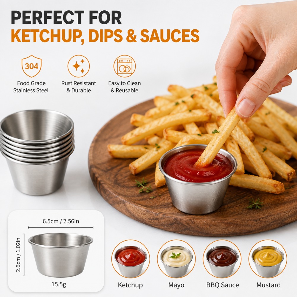 Cangkir Saus Mini dari Baja An - Sauce Dipping Cup ulasan dan harga
