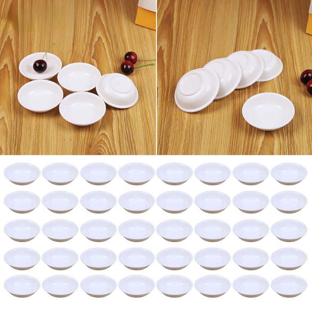 5 Buah Plastik Putih Piring Sa - Sauce Dipping Cup ulasan dan harga
