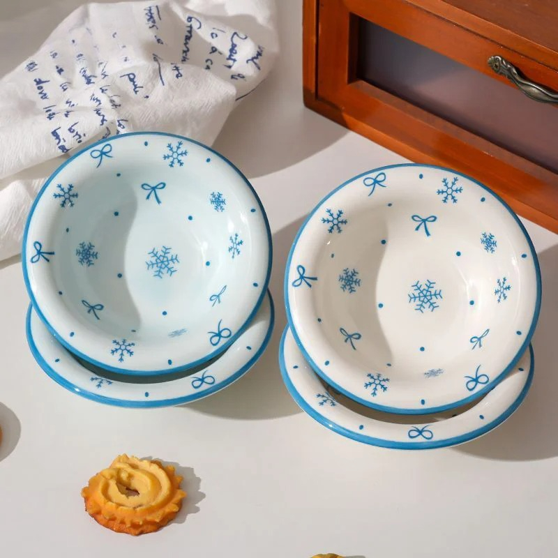 4Pcs Piring Saus Keramik Motif - Sauce Dipping Cup ulasan dan harga