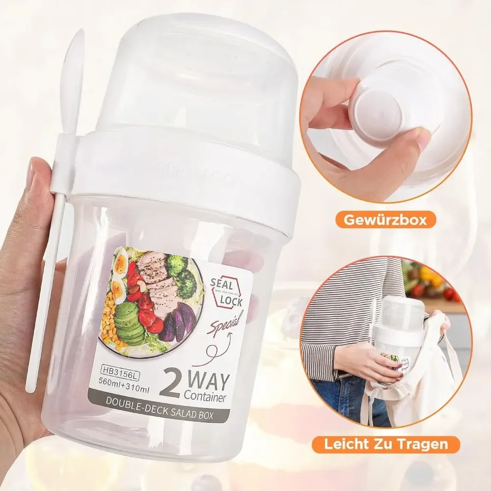 Cangkir Salad Cangkir Sarapan  - Salad Container Jar ulasan dan harga