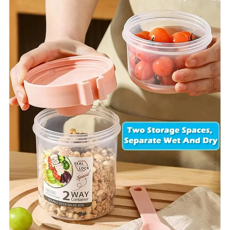 Cangkir Salad Portabel, Cangki - Salad Container Jar ulasan dan harga